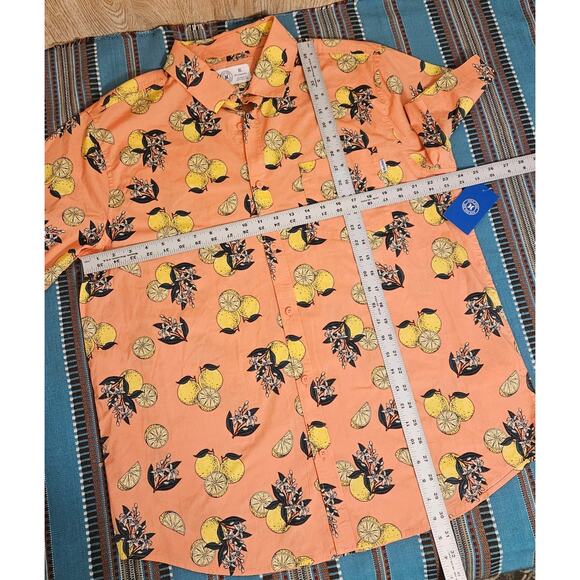 NEW Hurley Brand Mens Fresh Stretch Woven Shirt Peach Grapefruit Size XL X-Large - Picture 7 of 7